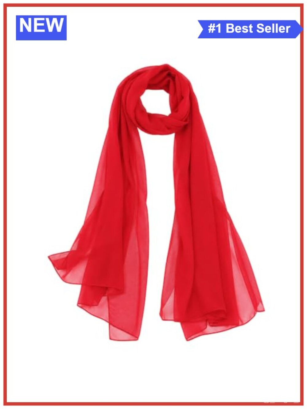 Chiffon Scarf Lightweight Silky Long Shawl Wrap Breathable